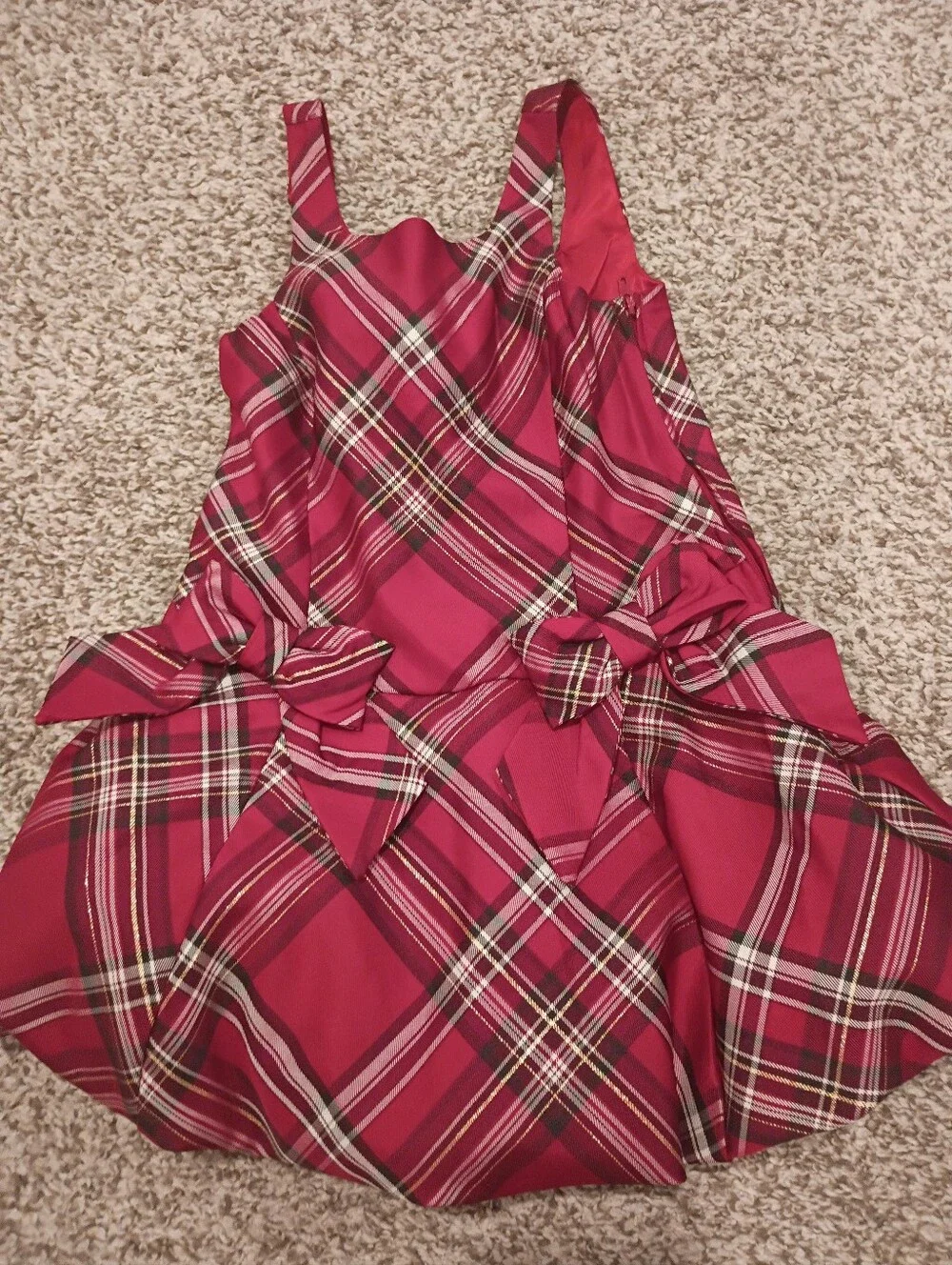 Holiday The Childrens Place Sz 4 Red Plaid Bubble Dress NWT